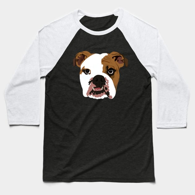 English Bulldog Baseball T-Shirt by Obstinate and Literate